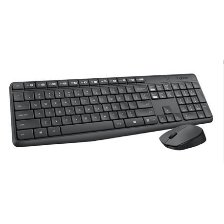 KIT TECLADO Y MOUSE LOGITECH INALAMBRICO MK235 NEGRO