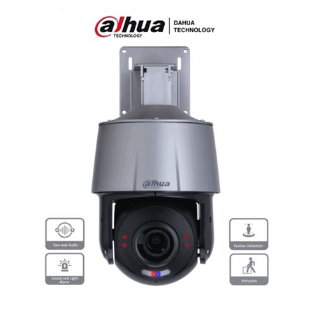 CAMARA DAHUA IP PTZ 4 MPX LENTE 5X DE ZOOM OPTICO IR 30 MTS SD3A405-GN-PV1 C/AUDIO RANURA MICROSD SMART H.265