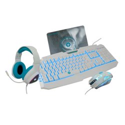KIT TECLADO MOUSE DIADEMA Y MOUSEPAD GAMER VORTRED ALAMBRICO AVALANCHE 4 EN 1 RGB USB DPI 3600