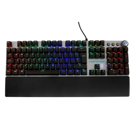 TECLADO GAMER VORTRED ALAMBRICO RESISTANCE RGB USB NEGRO