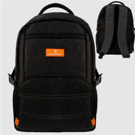Mochila Perfect Choice Para Laptop 15.6 de Poliester Glitch Negra