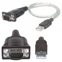 CONVERTIDOR MANHATTAN USB A SERIAL DB9M 1.8 M 115KBPS