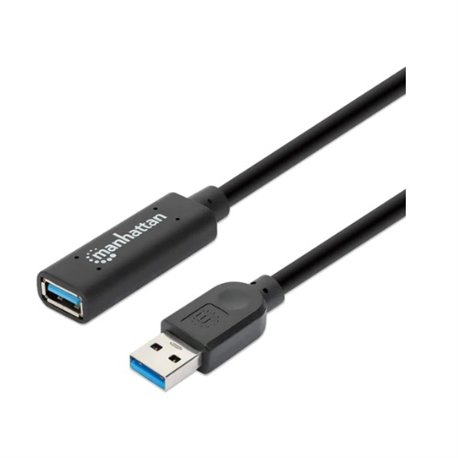 Cable Manhattan Extencion activa USB V3.0 5M negro