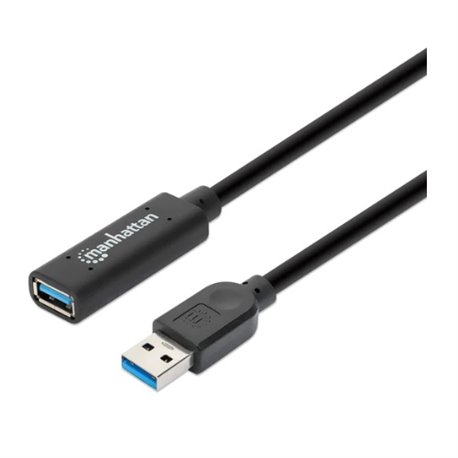 Cable Manhattan Extencion activa USB V3.0 10M negro