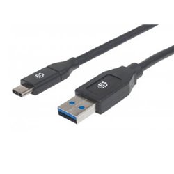 CABLE MANHATTAN USB-C AM-CM2M V3.1 NEGRO