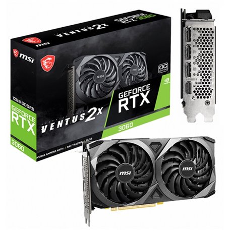 TJ VIDEO MSI 12GB RTX 3060 VENTUS 2X 12G OC 3*DP 1HDMI