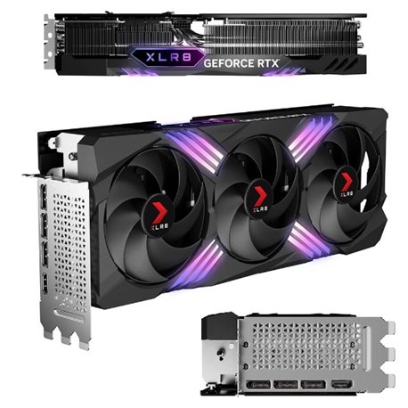 TJ video PNY 12GB XLR8 Geforce RTX 4070 TI tripla fan GDDR6 1HDMI 3DP 2310Mhz PCI Express 4.0 VCG4070T12TFXXPB1-O