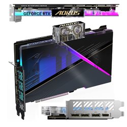 TJ video Gigabyte 16GB RTX 4080 AORUS GDDR6X Fusion RGB Sistema de enfiamiento liquido 3xDP 1xHDMI