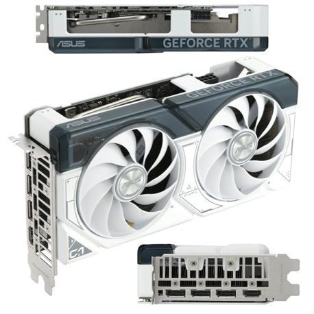 TJ video ASUS 8GB RTX 4060 TI Edition White GDDR6 1xHDMI 3xDP 2xFan DUAL-RTX4060TI-O8G-WHITE