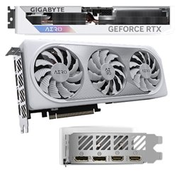 TJ de video Gigabyte 8GB RTX 4060 TI AERO Fusión RGB GDDR6 3xDP 1xHDMI Blanca