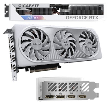 TJ de video Gigabyte 8GB RTX 4060 TI AERO Fusión RGB GDDR6 3xDP 1xHDMI Blanca