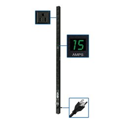 PDU MEDIBLE TRIPPLITE PDUMV15 VERTICAL 1.22m RACK 0U MONOFASICO 1.4kW 120V 16 NEMA 5-15R CON MEDIDOR DIGITAL
