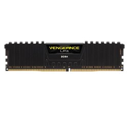 Memoria Corsair 8GB 3600Mhz DDR4 VENGEANCE LPX C16 Negro disipador de calor aluminio