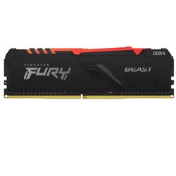 Memoria Kingston 16GB DDR4 (2X8GB) 3200Mhz FURY BEAST RGB negro KF432C16BBAK2/16