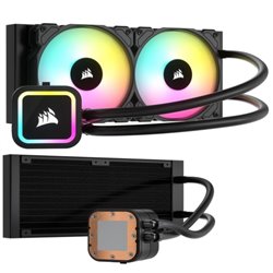 Enfriamiento liquido Corsair ICUE H100x 240mm RGB Elite 2*Fan SP120 RGB Elite