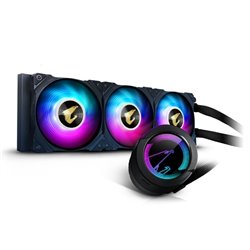 Enfriamiento Liquido Gigabyte WATERFORCE X 360 3xFAN LCD 60x60mm a color RGB Fusion 2.0