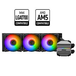 Enfriamiento liquido MSI MAG CORELIQUID M360 ARGB 3xFAN 120mm Compatible AM5/LGA 1700
