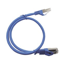 Cable Patchcord Linkedpro Cat6a 10G blindado 0.5M ( 1.64 ft ) AZUL LP-STP-6A-050-BU