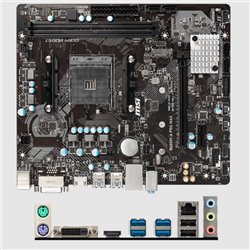 MB MSI B450M-A PRO MAX AM4 hasta 32GB 2xDDR4 2667Mhz a 4133Mhz HDMI DVI-D