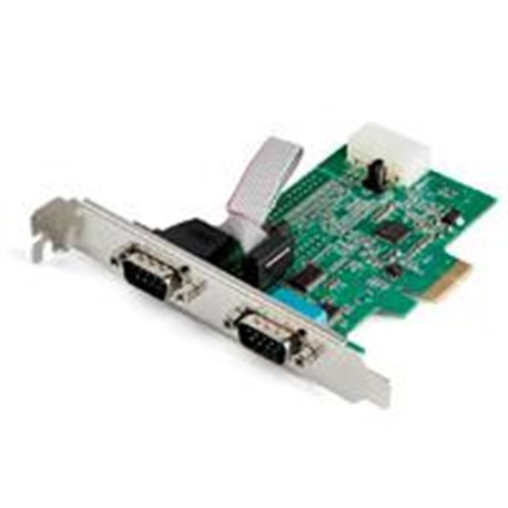 TARJETA PCI EXPRESS ADAPTADORA DE 2 PUERTOS SERIAL RS232 - TARJETA CONTROLADORA SERIAL PCIE RS232 - PCIE A DB9 UART16950 - START