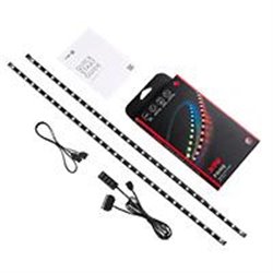 TIRAS LED XPG CON CONTROL PRIME RGB 60CM X 10 MM NEGRO