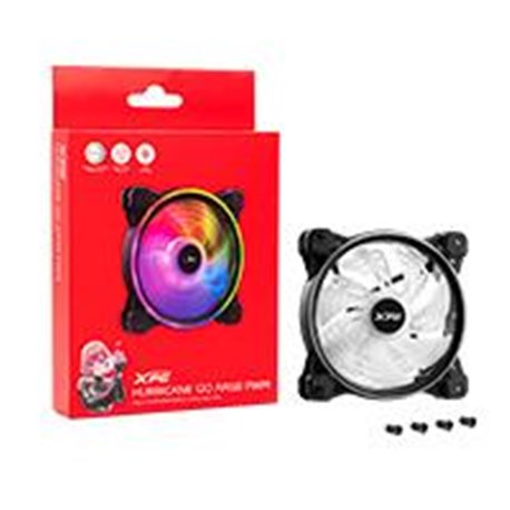 VENTILADOR XPG HURACANE 120 ARGB PWM DE 4 CONTACTOS 2000 RPM PARA PC CON BAJO NIVEL DE RUIDOS GAMER