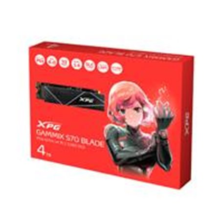 UNIDAD DE ESTADO SOLIDO SSD INTERNO 4TB ADATA XPG GAMMIX S70 BLADE M.2 2280 NVME PCIE GEN 4X4 LECT.7400 ESCRIT. 6100 MBS PC LAPT