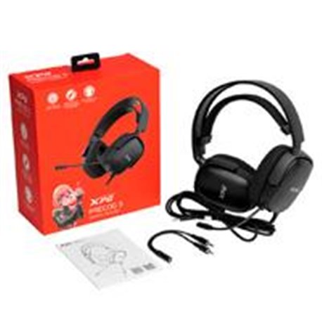 AUDIFONOS XPG PRECOG S AUDIO 3D CONECTOR 3.5MM MICROFONO OMNIDIRECCIONAL CONTRO DE VOLUMEN NEGRO GAMER