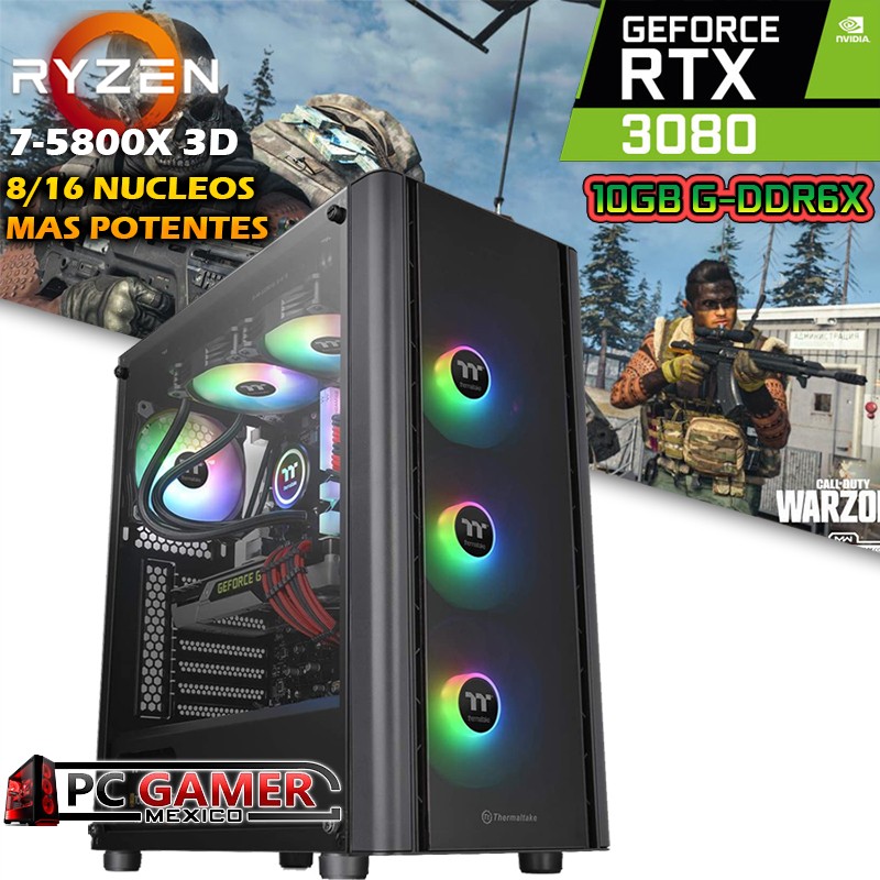 ☆PC GAMER RYZEN 7 5800X 3D 8/16 NÚCLEOS RTX-4070 12GB 32GB RAM