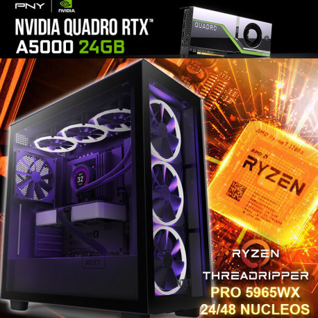 WORKSTATION RYZEN PRO 5965WX 24/48 NÚCLEOS QUADRO RTX A5000 24GB 256GB 12TB