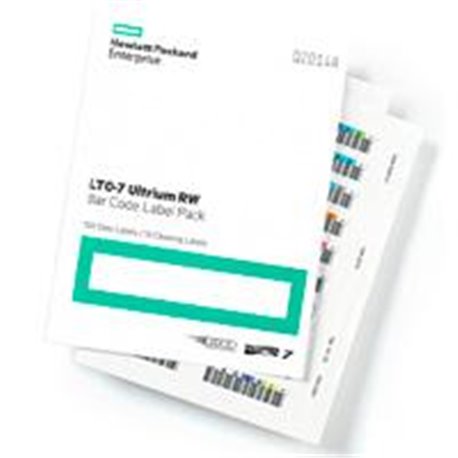 PAQUETE DE ETIQUETAS CON CODIGO DE BARRAS HP LTO-7 ULTRIUM RW