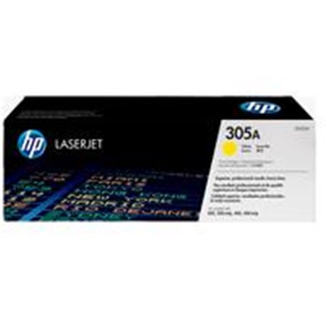 TONER HP AMARILLO 305A PARA LASERJET 300, 400- 2,600 PAGINAS