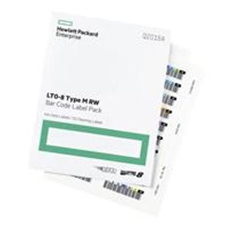 PAQUETE DE ETIQUETAS CON CODIGO DE BARRAS HP LTO-8 ULTRIUM RW