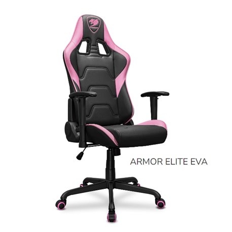Silla Gamer Cougar ARMOR ELITE EVA Negro/Rosa Reclinable 160grados Tapizado Cuero de PVC con almohadillas