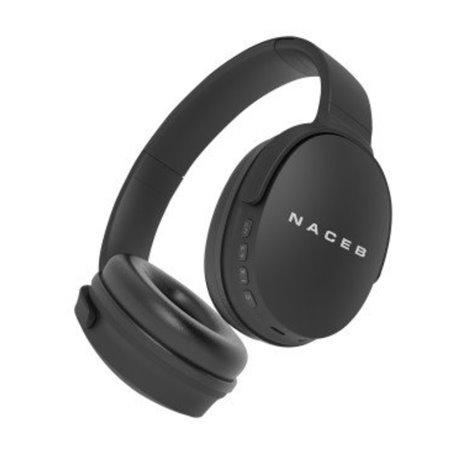 Audifonos Diadema Naceb Alambrico/Inalambrico 3.5mm con Microfono Bluetooth Negro
