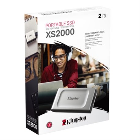 SSD EXTERNO KINGSTON 2TB SXS2000/2000G PORTABLE USB 3.2 TIPO C 20GBPS