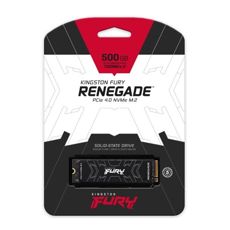 SSD M.2 2280 NVME/PCIe 500GB Kingston Fury Renegade PCIe 4.0 para PS5 SFYRS/500G escritura 7300/7000 MB/seg