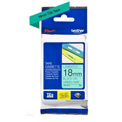 CINTA BROTHER TZe741 NEGRO-VERDE PRINT TOUCH PT300/310B/330/530 17.78MMX7.99M
