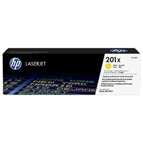 TONER HP 201X CF402X AMARILLO LASERJET PRO M252Dw/M277dw ALTO RENDIMIENTO (2 300 PAG)