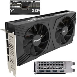 Tarjeta de video PNY 12GB Geforce RTX 4070 SUPER Doble fan GDDR6X 1HDMI 3DP