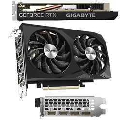 Tarjeta de video Gigabyte 8GB RTX 3050 WINDFORCE OC GDDR6 2xHDMI 2xDP GV-N3050WF2OCV2-8GD