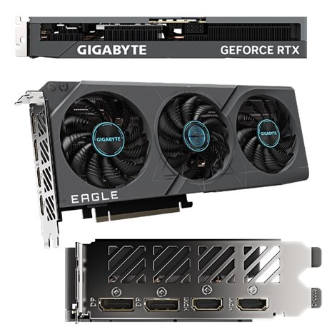 TJ de video Gigabyte 8GB RTX 4060 TI EAGLE RGB GDDR6 2xDP 2xHDMI 3Ventiladores