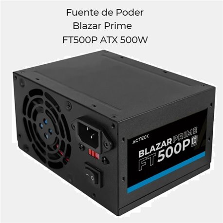 Fuente Acteck 500W Blazar Prime FT500P ATX Negro AC-938143