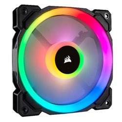 Ventilador Corsair LL120 RGB LED PWM con doble bucle de luz de 120mm paquete sencillo