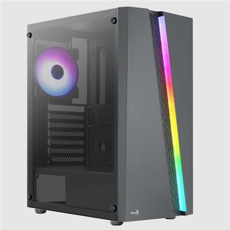Gabinete AeroCool Blade Cristal templado Negro RGB ATX 4xVentiladores