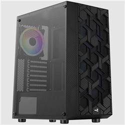 Gabinete AeroCool Hive G V1 Cristal templado Negro ARGB ATX 3xVentiladores