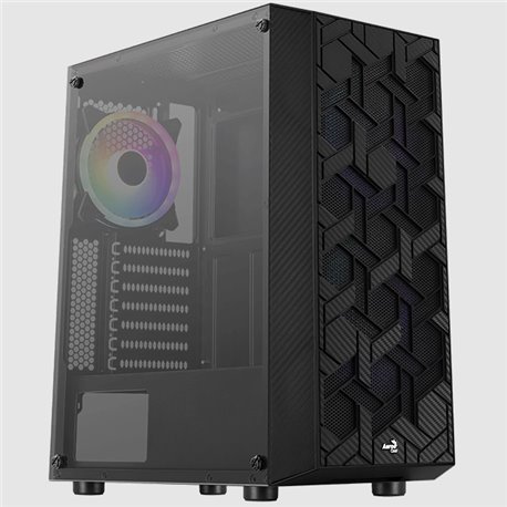 Gabinete AeroCool Hive G V1 Cristal templado Negro ARGB ATX 3xVentiladores