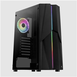 Gabinete AeroCool Mecha V2 Cristal templado Negro ARGB ATX 1xVentiladores