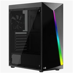 Gabinete AeroCool Shard Cristal templado Negro RGB ATX