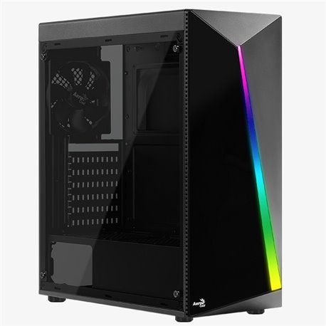 Gabinete AeroCool Shard Cristal templado Negro RGB ATX
